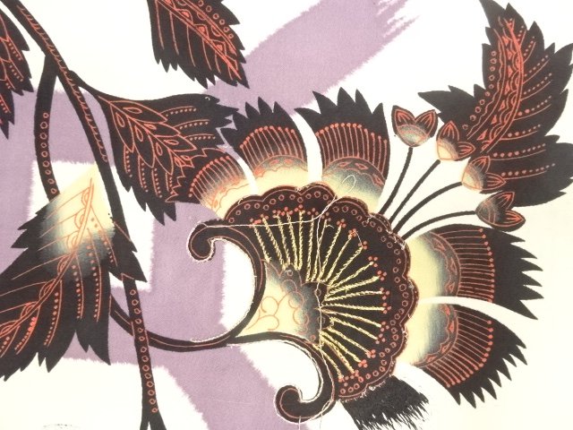JAPANESE KIMONO / ANTIQUE NAGOYA OBI / EMBROIDERY / CHINESE FLOWER